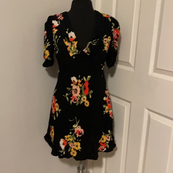 Free People Neon Garden Mini Dress size 8 - Picture 7 of 14